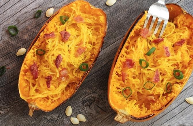Spaghetti Squash Carbonara | Greater Chicago Food Depository